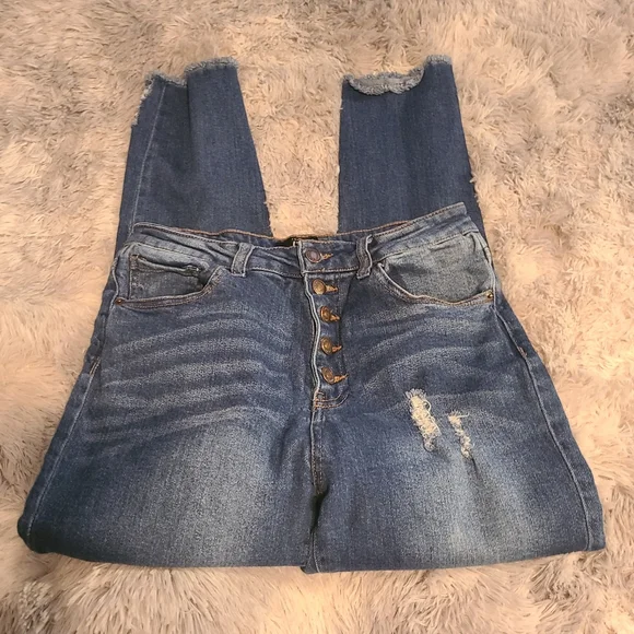 Distressed Blue Women's Jeans Forever 21 - Picture 9 of 14